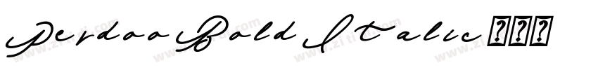 Perdoo Bold Italic字体转换
